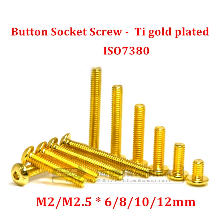 30pcs M2 M2.5 Allen Screw Hex socket Button Head Screw Ti gold Plated Round head Allen Machine Screw Bolt
30pcs M2 M2.5 Allen Screw Hex socket Button Head Screw Ti gold Plated Round head Allen Machine Screw Bolt