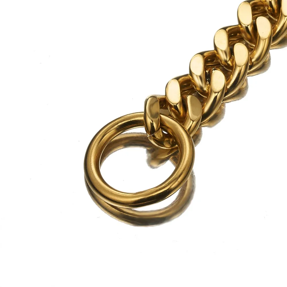 12-32" Dog Silver/Gold Color Chain Collars 12/15mm Wide Double Curb Cuban Chains Link Stainless Steel Wholesale Jewelry
12-32" Dog Silver/Gold Color Chain Collars 12/15mm Wide Double Curb Cuban Chains Link Stainless Steel Wholesale Jewelry