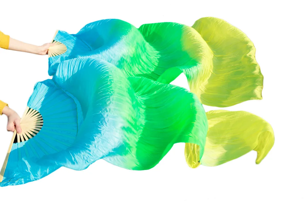 2016 female high quality Chinese silk veils dance fans Pair of belly dancing fans cheap hot sale Blue+Green+Yellow
2016 female high quality Chinese silk veils dance fans Pair of belly dancing fans cheap hot sale Blue+Green+Yellow