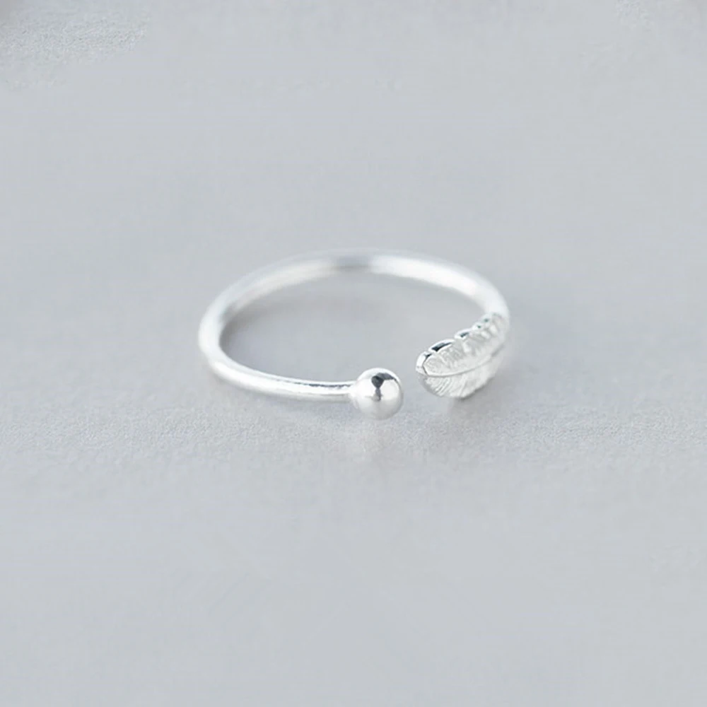 

Женское кольцо с листьями MEYRROYU, открытое регулируемое кольцо из стерлингового серебра 925 пробы, ювелирное изделие