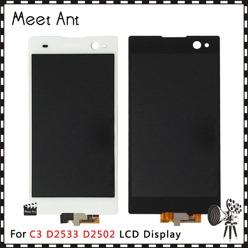 Высококачественный ЖК дисплей 5 дюйма для Sony Xperia C3 D2502 D2533 с сенсорным экраном и