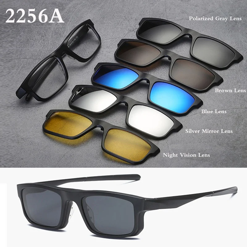 Spectacle Frame Eyeglasses Women Men With 5 clip on Polarized Sunglasses Magnetic Adsorbent For Female Male Eye Glasses BC404
Spectacle Frame Eyeglasses Women Men With 5 clip on Polarized Sunglasses Magnetic Adsorbent For Female Male Eye Glasses BC404