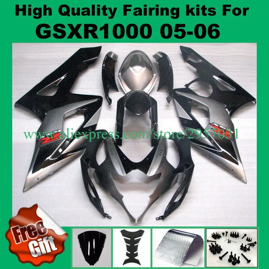 100%Fit fairings for SUZUKI GSXR1000 2005 2006 GSX-R1000 05 06 K5 K6 injection fairing kits GSXR 1000 Grey black #27B6P-2
100%Fit fairings for SUZUKI GSXR1000 2005 2006 GSX-R1000 05 06 K5 K6 injection fairing kits GSXR 1000 Grey black #27B6P-2