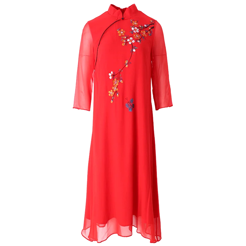 Summer new 2018 national wind chiffon nature silk hand-painted dress female loose long vestidos half sleeve beach dresses casual
Summer new 2018 national wind chiffon nature silk hand-painted dress female loose long vestidos half sleeve beach dresses casual