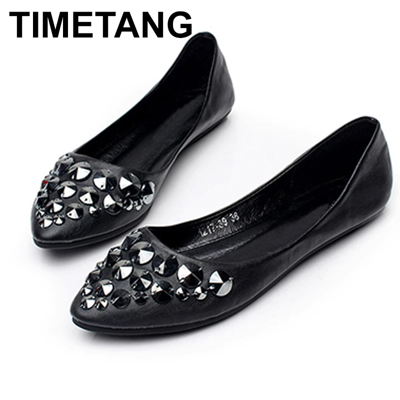 TIMETANGCrystal Flats Women Shoes Black Yellow PU Leather Rivets Casual Shoes Fashion Ladies SpringShoes Women Footwear Big Size
TIMETANGCrystal Flats Women Shoes Black Yellow PU Leather Rivets Casual Shoes Fashion Ladies SpringShoes Women Footwear Big Size