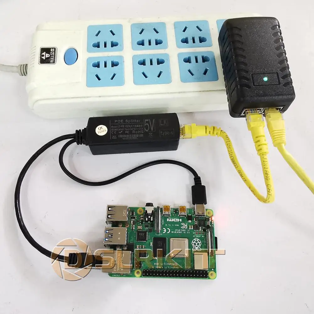 Gigabit Raspberry Pi 4 4B активный сплиттер PoE USB TYPE C 5V Power Over Ethernet|Коробки передач и кабели| |