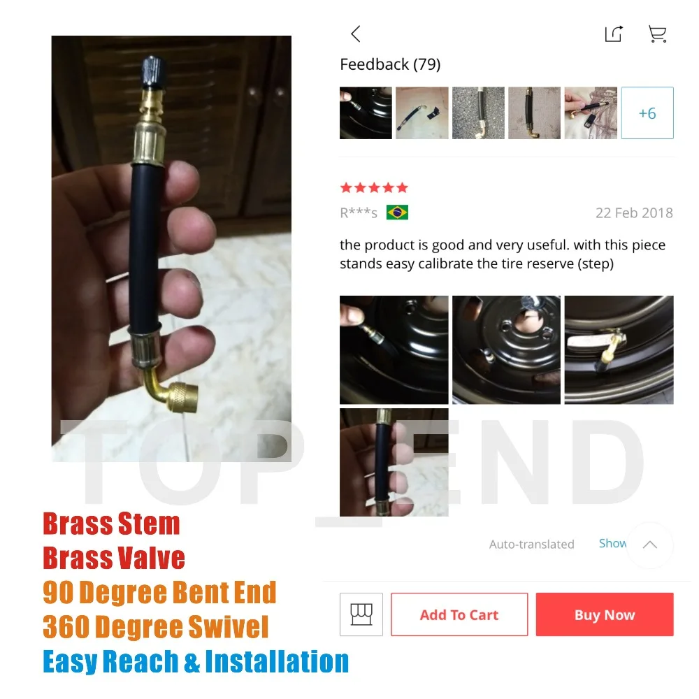 1 Pair Flexible Rubber Valve Extension 90 Degree Bent Swivel End Brass Stem Professional Tire Inflation Tool Free Shipping
1 Pair Flexible Rubber Valve Extension 90 Degree Bent Swivel End Brass Stem Professional Tire Inflation Tool Free Shipping