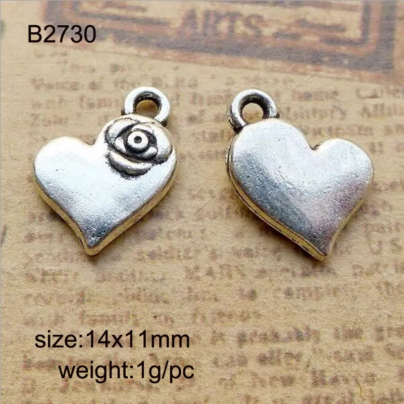 50pcs Antique Silver Alloy Retro Rose Heart Charm Jewelry Findings Accessories 14x11mm
50pcs Antique Silver Alloy Retro Rose Heart Charm Jewelry Findings Accessories 14x11mm