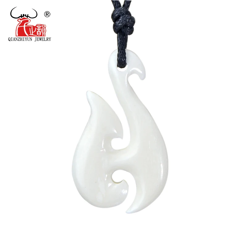 GX119 Hot Sale New Zealand Maori Pendant Jewelry Handmade Carved Yak Bone Fish Hook necklace men Choker for surfing
GX119 Hot Sale New Zealand Maori Pendant Jewelry Handmade Carved Yak Bone Fish Hook necklace men Choker for surfing