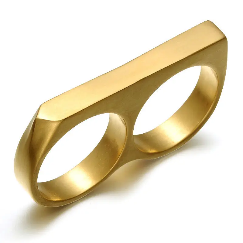 Personality Hyperbole Two Finger Ring Vintage Stainless Steel Rings Cool Hip Hop Party Fashion Finger Ring For Couple Jewelry
Personality Hyperbole Two Finger Ring Vintage Stainless Steel Rings Cool Hip Hop Party Fashion Finger Ring For Couple Jewelry