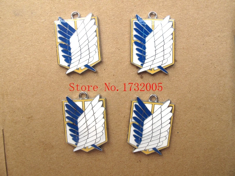 New 20 pcs Japanese Anime Attack on Titan Charm Pendants DIY Jewelry Making