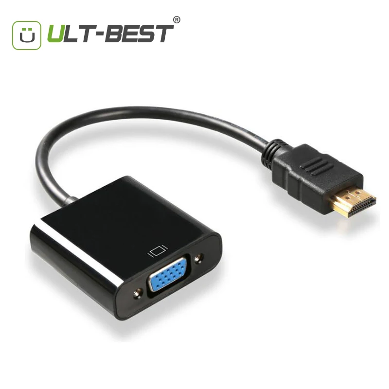 ULT самое лучшее HDMI к VGA конвертер адаптер кабель цифро аналоговый аудио видео для