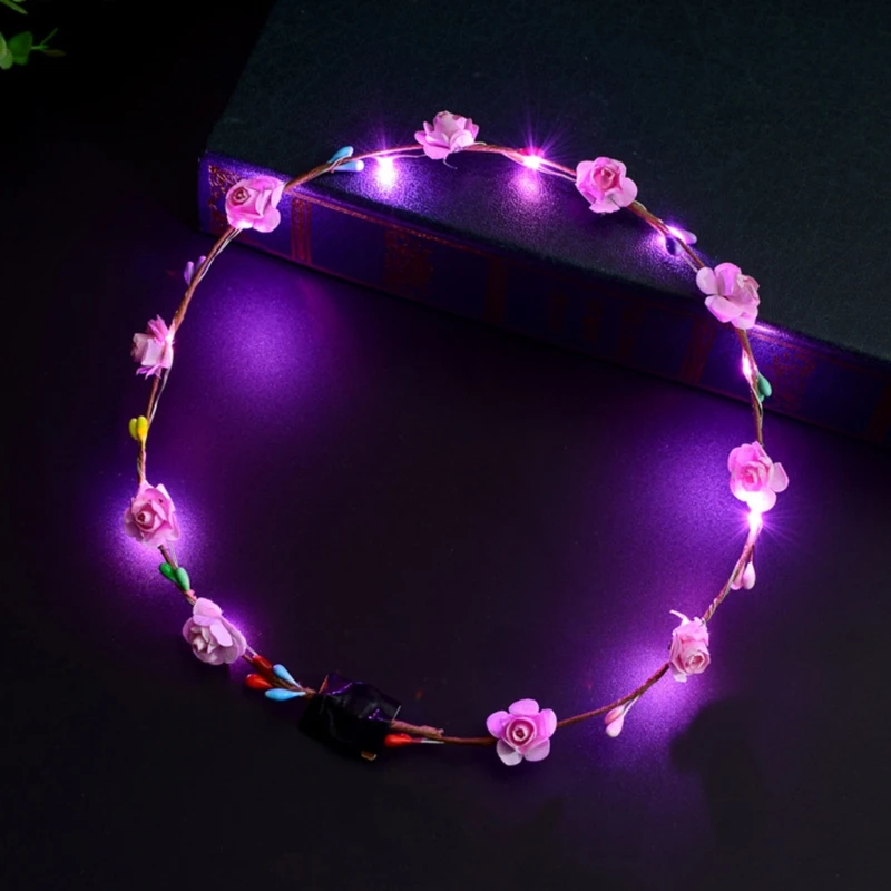 Women Girls LED Light Up Flower Headband Flashing Glow Crown Party Hair Wreath Hairband Luminous Garlands
Women Girls LED Light Up Flower Headband Flashing Glow Crown Party Hair Wreath Hairband Luminous Garlands