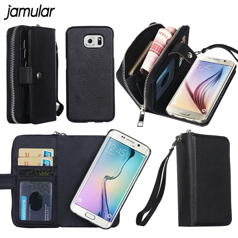 Фото Кожаный чехол JAMULAR для Samsung Galaxy S8 Plus S7 S6 Edge S5 Note 4 5 A3 A7 A5 2017|case for samsung - купить