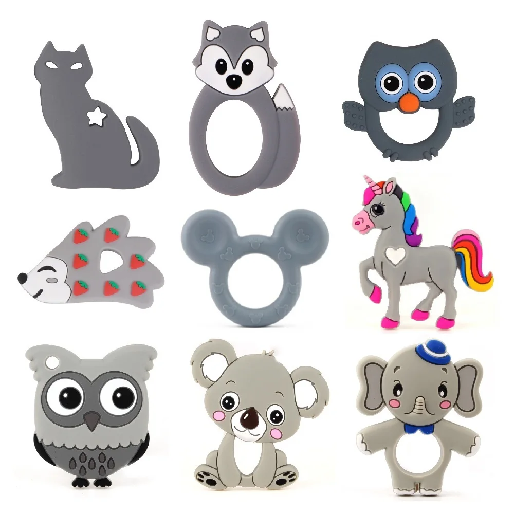 TYRY.HU 1PC Silicone Teethers BPA Free Food Grade Cartoon Animals Teether DIY Baby Teething Chew Necklace Silicone Bead Toy Gift
TYRY.HU 1PC Silicone Teethers BPA Free Food Grade Cartoon Animals Teether DIY Baby Teething Chew Necklace Silicone Bead Toy Gift