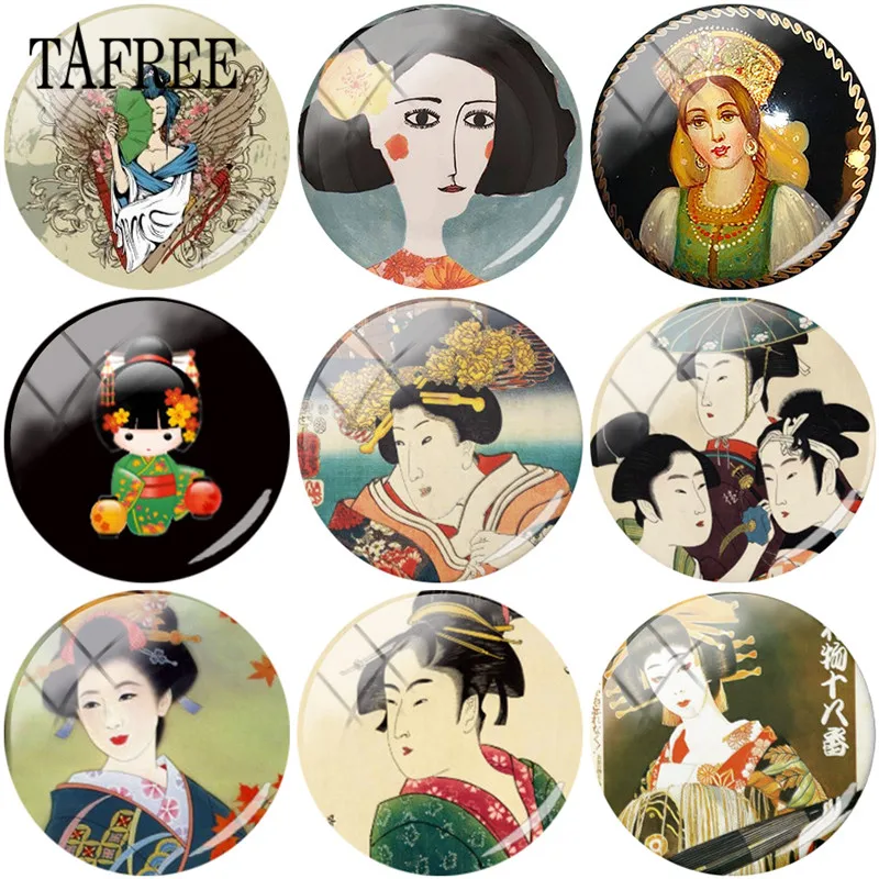 TAFREE Japanese Woman Geisha Art Clip Pictures 25mm Glass Cabochon Dome Flatback Scrapbooking Embellishment DIY Making Jewelry
TAFREE Japanese Woman Geisha Art Clip Pictures 25mm Glass Cabochon Dome Flatback Scrapbooking Embellishment DIY Making Jewelry