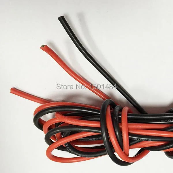 10 AWG 10AWG Калибр силиконовый провод кабель 1 м гибкий многожильный медный для RC