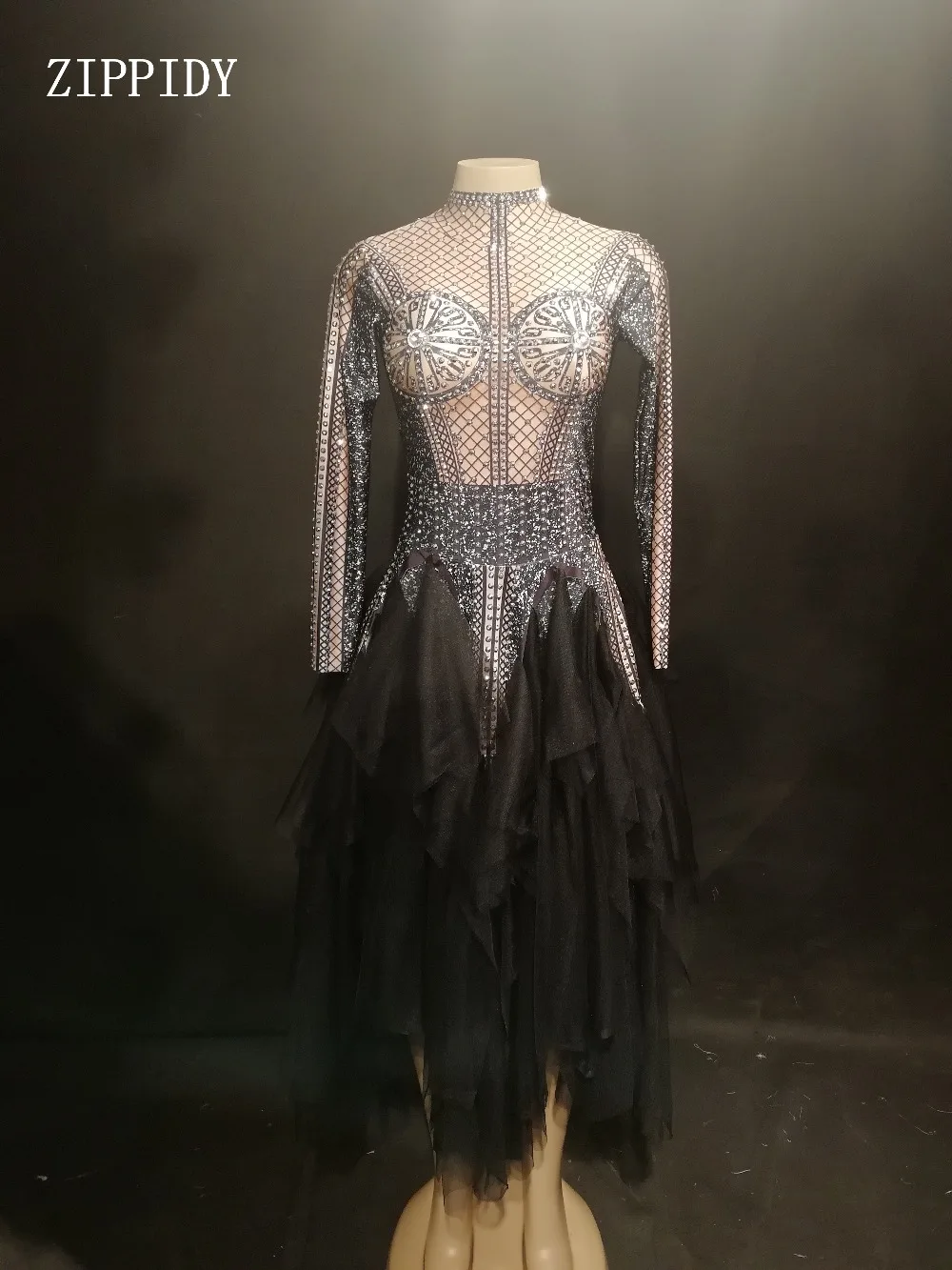 2019 Black Net Rhinestones Dress Women Singer Dance Outfit Women's Birthday Celebrate Dress Bar DJ DS Dance Dress YOUDU
2019 Black Net Rhinestones Dress Women Singer Dance Outfit Women's Birthday Celebrate Dress Bar DJ DS Dance Dress YOUDU