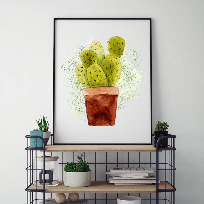 Modern Hand-painted Cute Plant Green Cactus Art Poster Print Picture Canvas Painting Home Bedroom Wall Art Decoration Custom
Modern Hand-painted Cute Plant Green Cactus Art Poster Print Picture Canvas Painting Home Bedroom Wall Art Decoration Custom