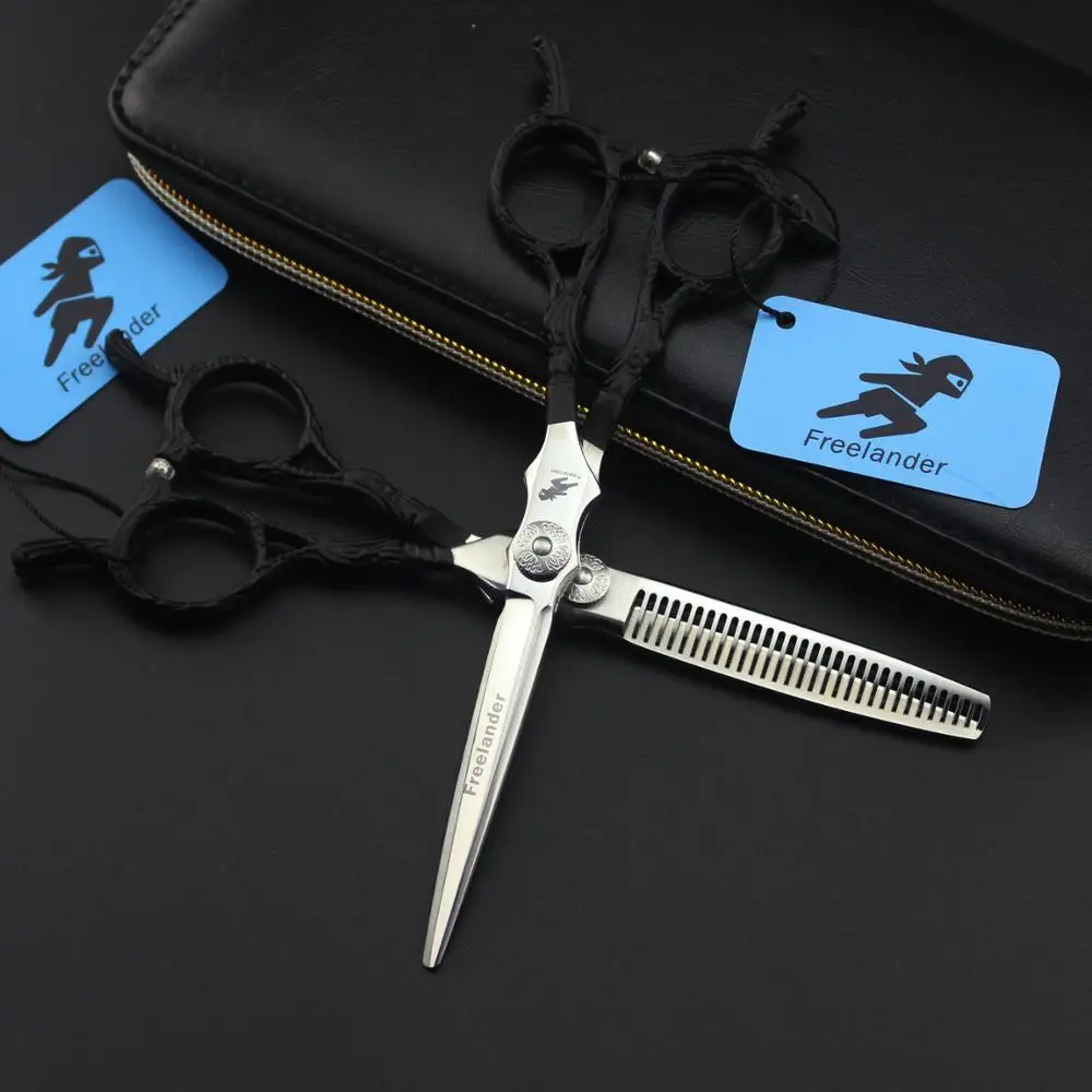 6" Black anti-slip handle TOP GRADE Hairdressing Scissors Japan 440C Cutting Scissors Thinning Shears Professional Hair Shears
6" Black anti-slip handle TOP GRADE Hairdressing Scissors Japan 440C Cutting Scissors Thinning Shears Professional Hair Shears