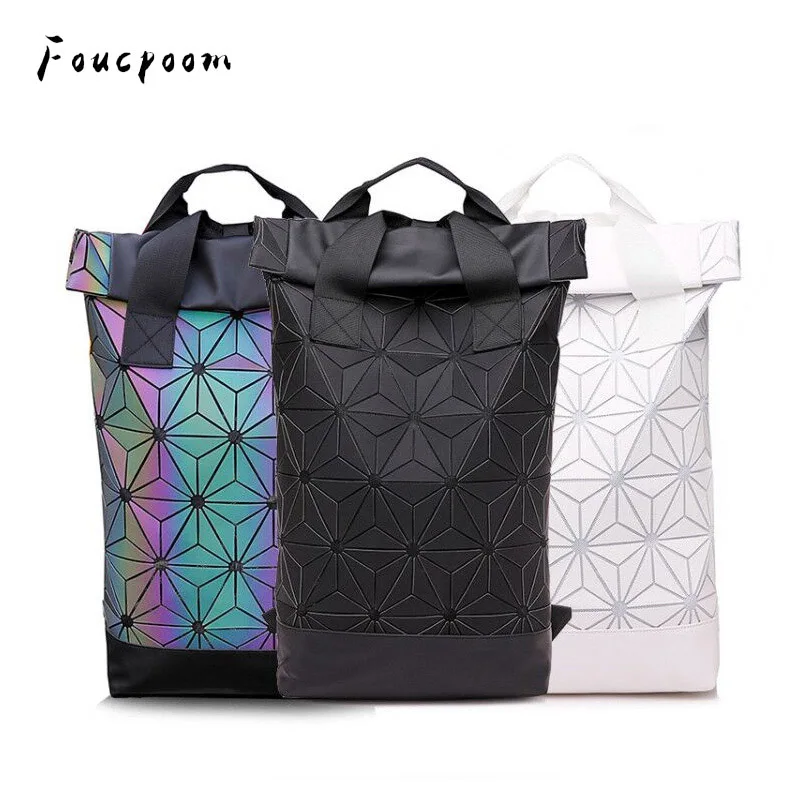 Светящийся рюкзак для ноутбука мужчин и женщин Сумка с геометрическим рисунком