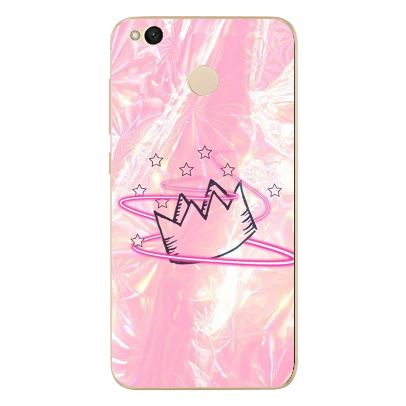 Case For Xiaomi Redmi 4X Note 4 4A 3 Covers Silicon TPU Colorful Pink crown rabbit Pattern Mi A1 Pro D140 |