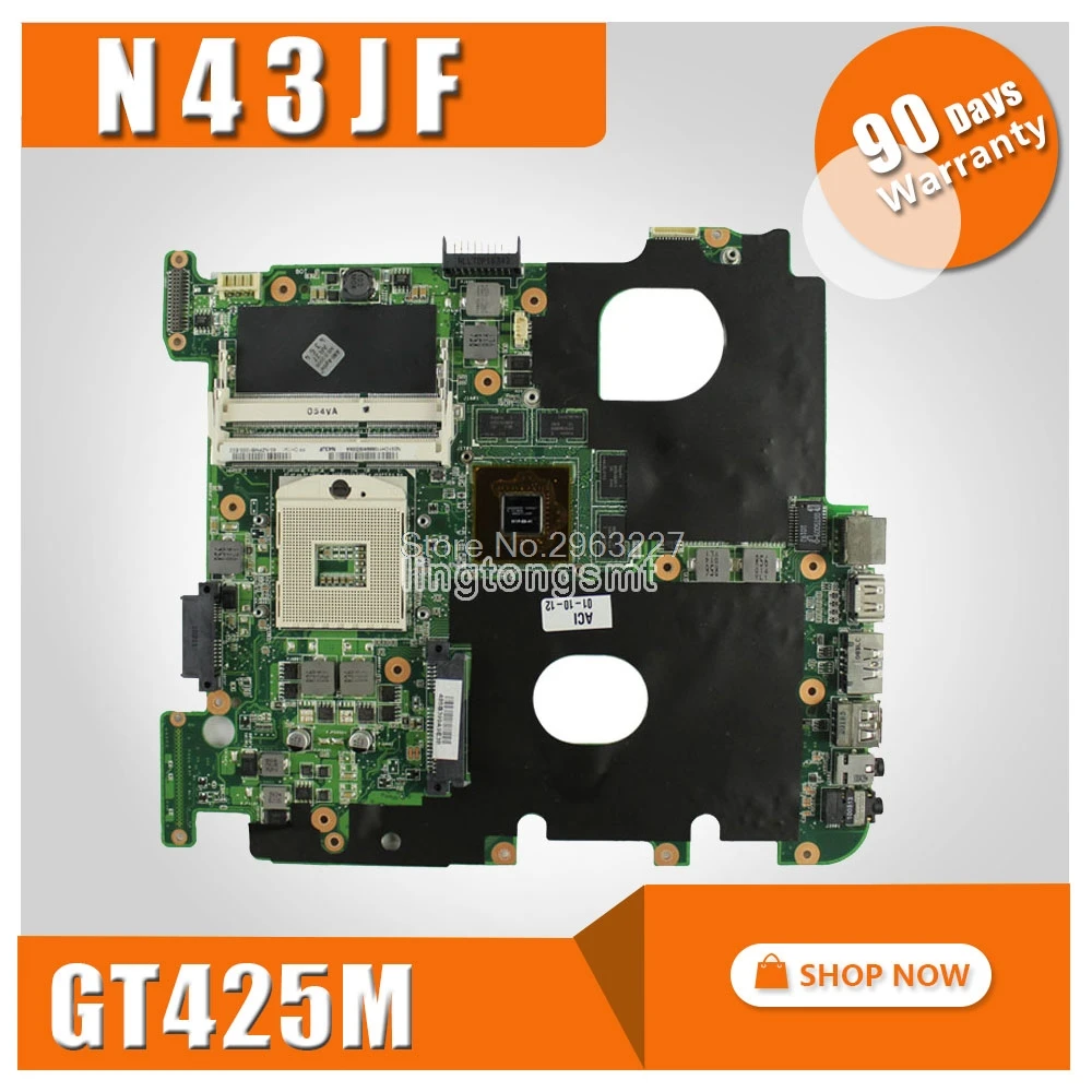 Материнская плата для ноутбука For Asus N43J N43JF N43JM N43JQ REV2.0 материнская плата HM55 2 слота Ram GT425M 100% протестирована
Материнская плата для ноутбука For Asus N43J N43JF N43JM N43JQ REV2.0 материнская плата HM55 2 слота Ram GT425M 100% протестирована
