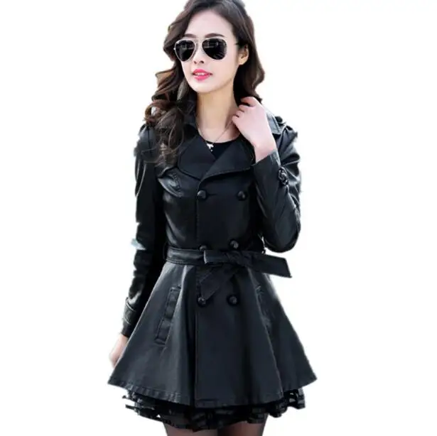 plus size S-5XL leather jackets women High quality Leather trench coat 2017womens black leather jacket jaqueta de couro feminino
plus size S-5XL leather jackets women High quality Leather trench coat 2017womens black leather jacket jaqueta de couro feminino