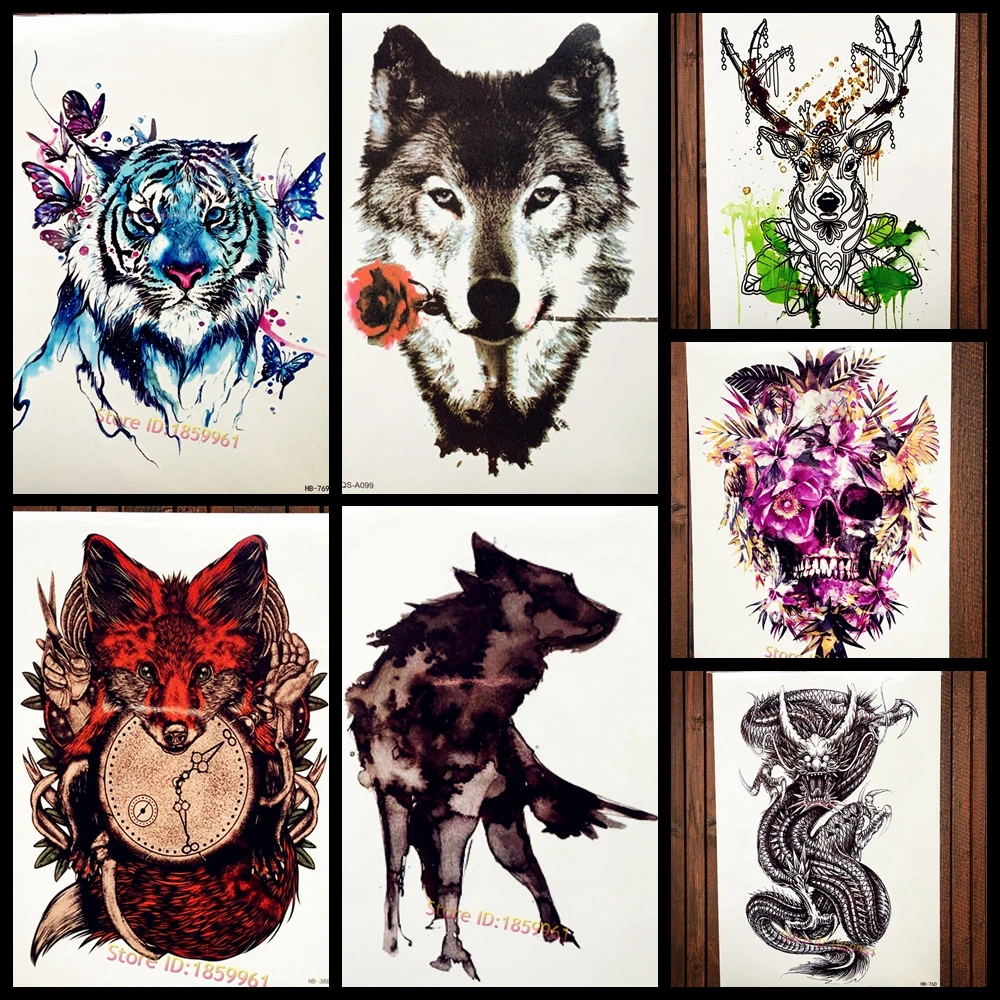 Tattoo Romantic Wolf With Rose Flower Temporary Tattoo Stickers For Women Men Body Art Flash Tatoo Decals Waterproof Tatoo Arm
Tattoo Romantic Wolf With Rose Flower Temporary Tattoo Stickers For Women Men Body Art Flash Tatoo Decals Waterproof Tatoo Arm