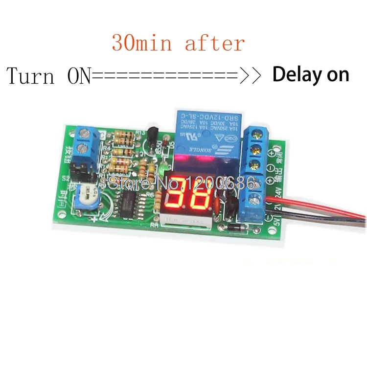 Delay on switch timer relay DC 12V Delay Timer Control Relay timer switch 10S 1min 5min delay to turn on the light
Delay on switch timer relay DC 12V Delay Timer Control Relay timer switch 10S 1min 5min delay to turn on the light