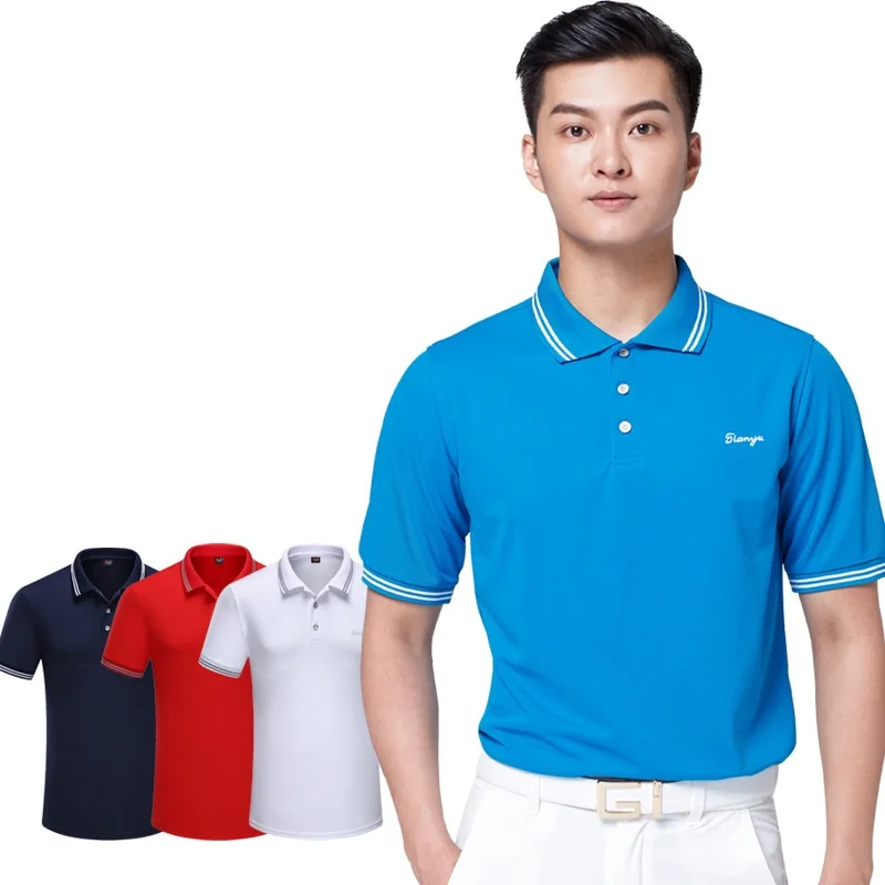 New Arrival Men's Short Sleeve Golf Shirt Sportswear Training Apparel Male Breathable Quick-Dry Tennis Tops D0665
New Arrival Men's Short Sleeve Golf Shirt Sportswear Training Apparel Male Breathable Quick-Dry Tennis Tops D0665