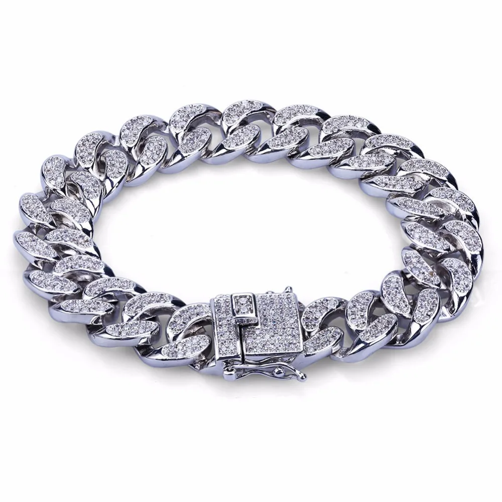 14mm Miami Curb Cuban Chain Bracelet For Men Full Pave Rhinestones Mens Hip Hop Bling Iced Out CZ Bracelets Rapper Jewelry
14mm Miami Curb Cuban Chain Bracelet For Men Full Pave Rhinestones Mens Hip Hop Bling Iced Out CZ Bracelets Rapper Jewelry