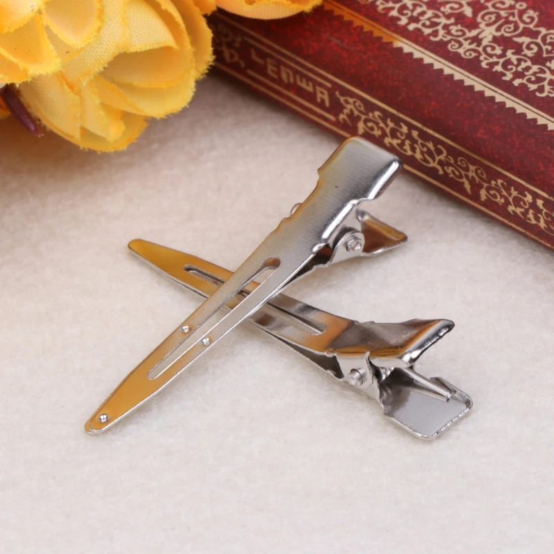 10pcs Hair Salon Modish Flat Metal Single Prong Alligator Clips Barrette For Bows DIY Silver Hair Accessories Tools Solid New
10pcs Hair Salon Modish Flat Metal Single Prong Alligator Clips Barrette For Bows DIY Silver Hair Accessories Tools Solid New