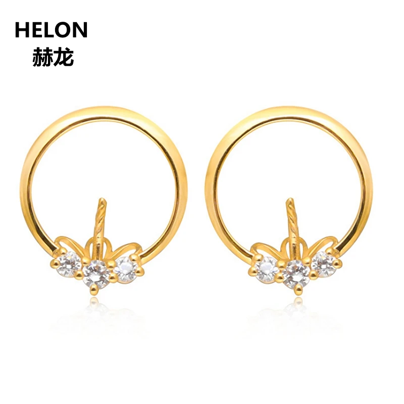 Solid 14k Yellow Gold Natural Diamonds Stud Earrings 8-10mm Pearl Semi Mount Earrings Rose White Gold Optional
Solid 14k Yellow Gold Natural Diamonds Stud Earrings 8-10mm Pearl Semi Mount Earrings Rose White Gold Optional