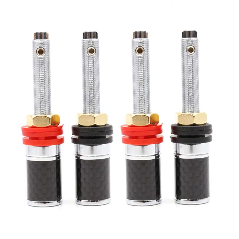 8PCS Carbon Fiber Rhodium Plated Speaker Terminal Binding Post, speaker cable connector socket
8PCS Carbon Fiber Rhodium Plated Speaker Terminal Binding Post, speaker cable connector socket