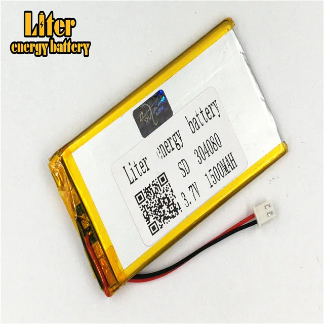 XHR-2P 2.54 1500mAh 304080 core intelligent Home Furnishing 3.7V lithium polymer battery 354080
XHR-2P 2.54 1500mAh 304080 core intelligent Home Furnishing 3.7V lithium polymer battery 354080