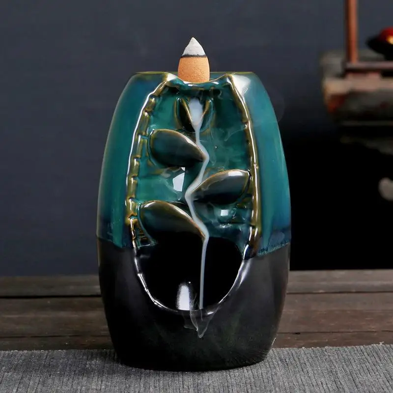 Backflow Incense Burner +10pcs Incense Cones Smoke Waterfall Incense Holder Ceramic Aromatherapy Furnace Aromatic Incense Road
Backflow Incense Burner +10pcs Incense Cones Smoke Waterfall Incense Holder Ceramic Aromatherapy Furnace Aromatic Incense Road