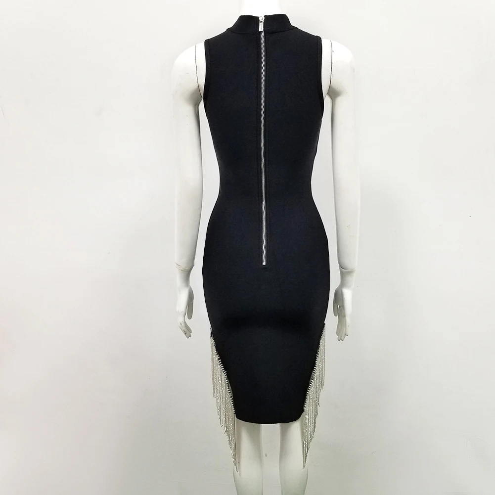 2019 New Women Tassel white black Beading O-Neck Sleeveless dress Vestidos Bodycon Celebrity evening Party Dress dropshipping
2019 New Women Tassel white black Beading O-Neck Sleeveless dress Vestidos Bodycon Celebrity evening Party Dress dropshipping