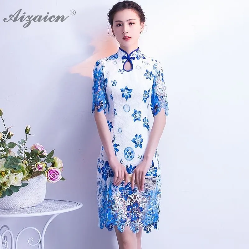 Blue White Slim Cheongsam Long Dresses Modern Orientale Satin Dress Qipao Promotion Chinese Traditional Clothing Qi Pao Women
Blue White Slim Cheongsam Long Dresses Modern Orientale Satin Dress Qipao Promotion Chinese Traditional Clothing Qi Pao Women