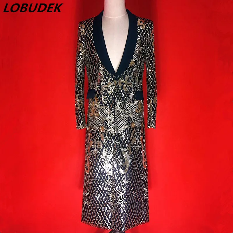 New Men's Long Jacket Coat Sparkly Reflective sequins Windbreaker Outerwear Music Concert Male Singer Rock Punk DS Costume
New Men's Long Jacket Coat Sparkly Reflective sequins Windbreaker Outerwear Music Concert Male Singer Rock Punk DS Costume