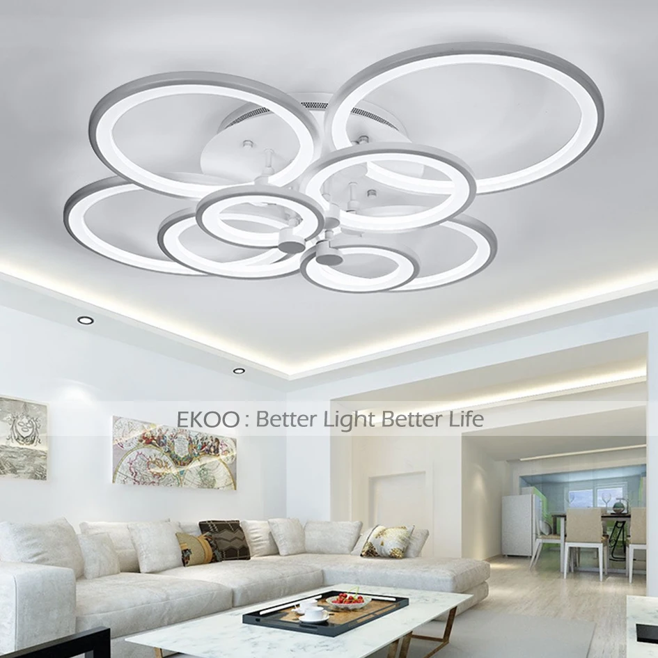 EKOO Acrylic Modern LED Ring Lamp Ceiling Light Hallway Aisle Balcony