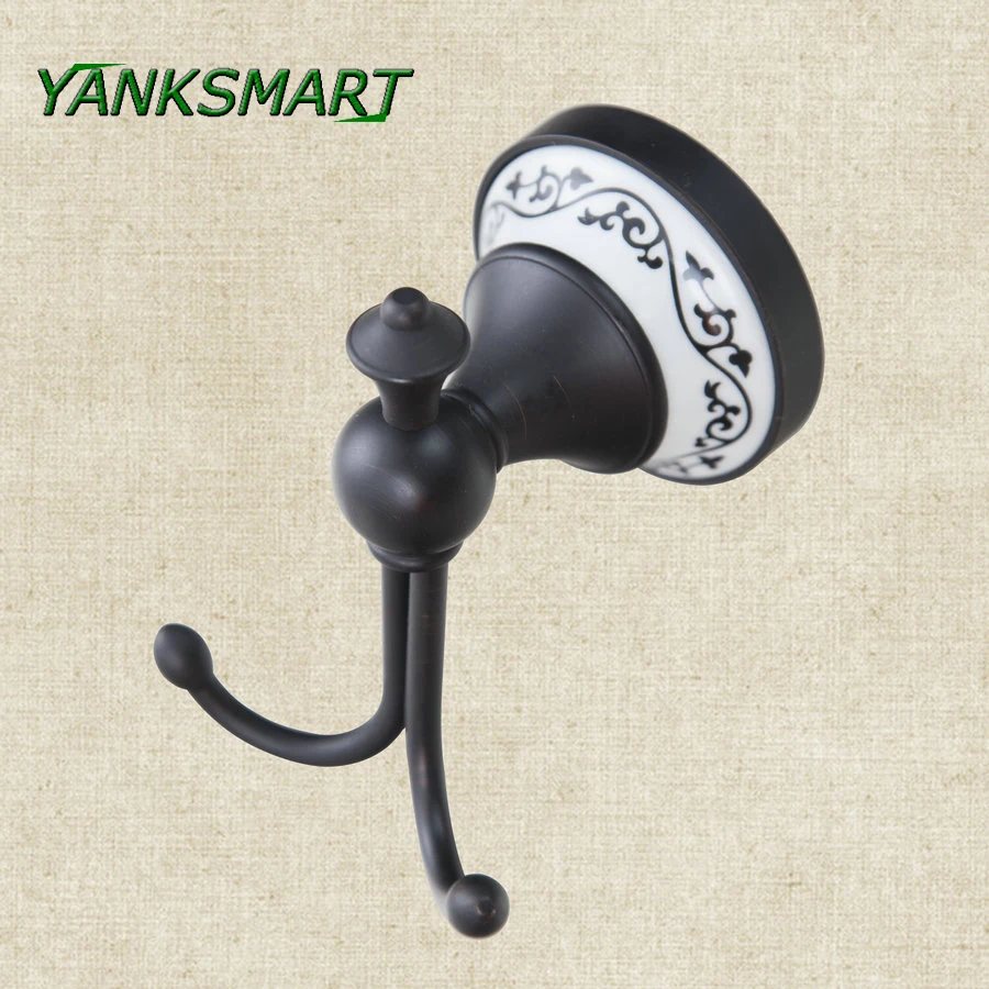 YANKSMART Oil Rubbed Bronze Bathroom Ceramics Material Hardware Accessories Robe Hooks Clothes Hook Wall Mounted
YANKSMART Oil Rubbed Bronze Bathroom Ceramics Material Hardware Accessories Robe Hooks Clothes Hook Wall Mounted