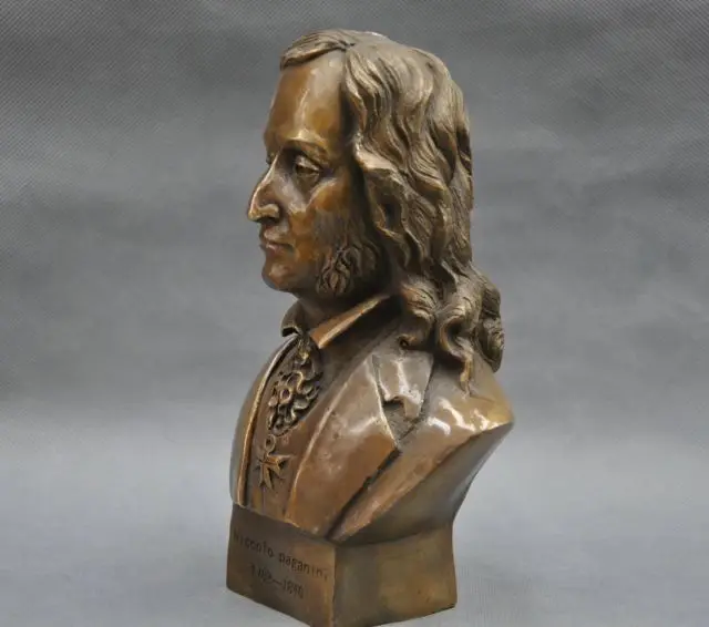 Китайский Старый 8 ''итальянский великолепный музыкант Niccolo Paganini бюст