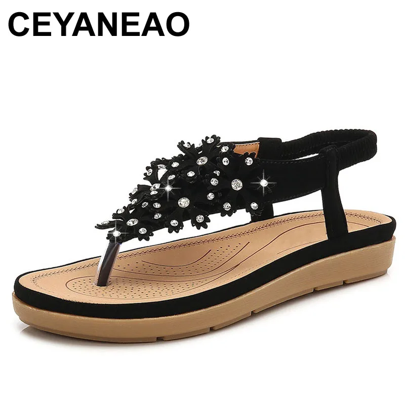 CEYANEAO Fashionable summer women's casual sandals with a floral print New women's shoes with a flat sole comfortable bohemian
CEYANEAO Fashionable summer women's casual sandals with a floral print New women's shoes with a flat sole comfortable bohemian