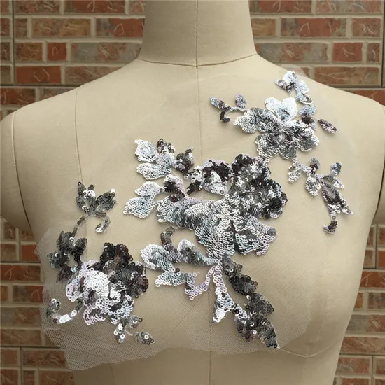 10pcs DHL 29.5*17cm 3D Sequin Flower Embroidery Patch Lace Applique Trims Neckline Sewing DIY Sequined Patches For Wedding Dress
10pcs DHL 29.5*17cm 3D Sequin Flower Embroidery Patch Lace Applique Trims Neckline Sewing DIY Sequined Patches For Wedding Dress
