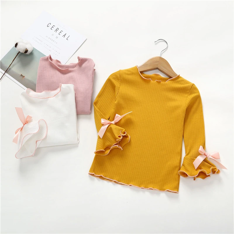 Autumn Baby Girls New Long Sleeve Bottom Shirt Casual Cotton Double Wood Ear Collar Girls Top Kids School bow Shirt
Autumn Baby Girls New Long Sleeve Bottom Shirt Casual Cotton Double Wood Ear Collar Girls Top Kids School bow Shirt