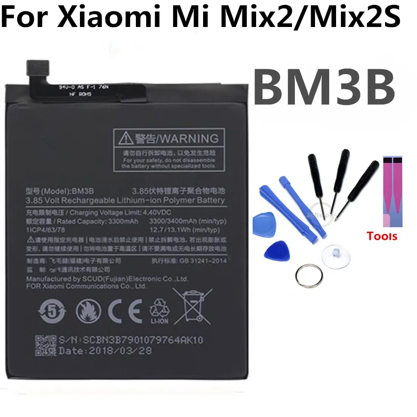 BM3B Mobile Phone Battery For Xiaomi Mi Mix2S Mix2 Real Capacity 3400mAh Replacement Li-ion Battery
BM3B Mobile Phone Battery For Xiaomi Mi Mix2S Mix2 Real Capacity 3400mAh Replacement Li-ion Battery