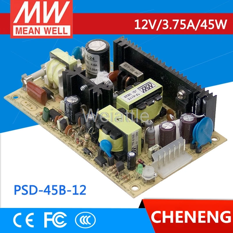 MEAN WELL original PSD-45B-12 meanwell одиночный выход 18-36V DC-DC 12V 3.75A 45W Конвертер | Строительство и