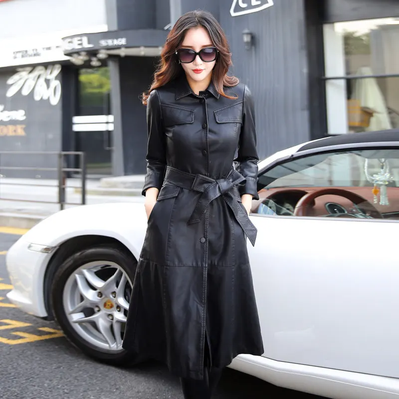 leather jacket women spring autumn Slim Long Leather Jacket black green splice Leather Trench coat plus size m-5XL k6702
leather jacket women spring autumn Slim Long Leather Jacket black green splice Leather Trench coat plus size m-5XL k6702