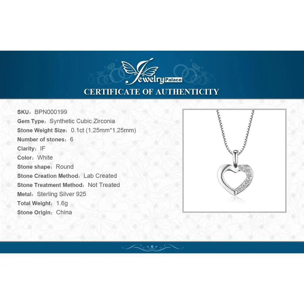 JewelryPalace Heart Sterling Silver Pendant Necklace 925 Sterling Silver Chain Choker Statement Collar Necklace Women 45cm
JewelryPalace Heart Sterling Silver Pendant Necklace 925 Sterling Silver Chain Choker Statement Collar Necklace Women 45cm